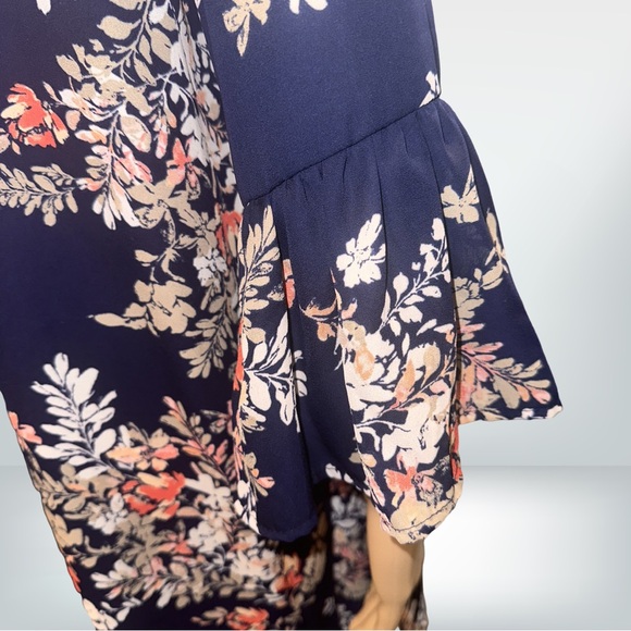 Robin Barr Navy Floral Kimono New medium - Picture 6 of 8